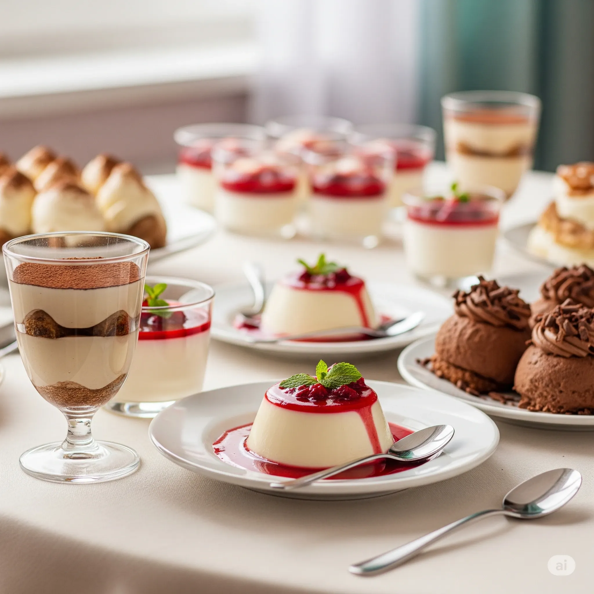 انواع دسر با خامه قنادی